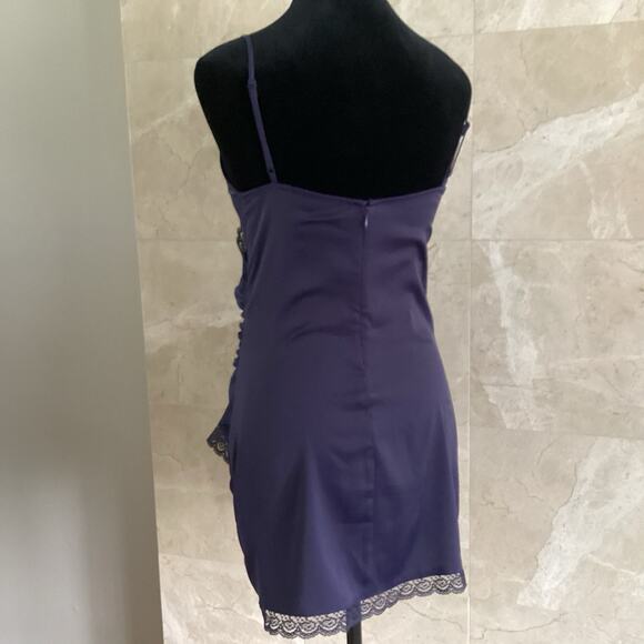 Urban Outfitters Margaux Satin Slip Dress Small Navy Whimsigoth 90s Grunge Fairy - Picture 10 of 12